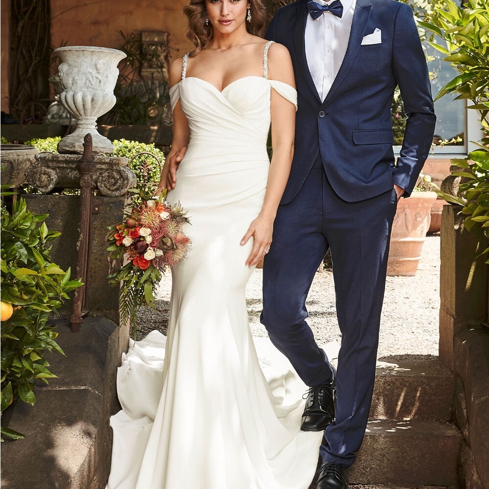 Sophia Tolli Y21976 Ines Beaded Straps Bridal Dress w/ bustle - Picture 6 of 16